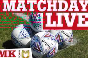 MK Dons take on Derby County at Pride Park this afternoon 