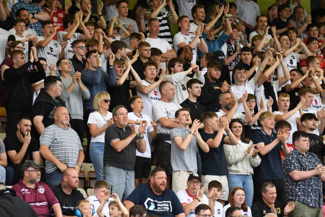 More than 1,400 MK Dons fans made the journey to the Abbey Stadium on Saturday