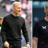 What a difference a year makes?! Liam Manning took charge of his first game against Sunderland (left) just a day into his new role at MK Dons head coach