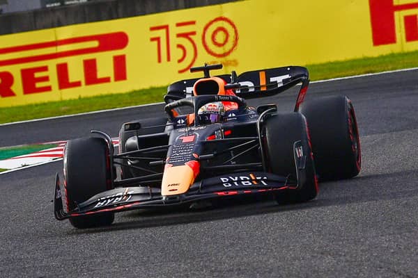 Max Verstappen set the fastest time in qualifying for the Japanese Grand Prix on Sunday but will face the stewards to see whether he will start from pole position