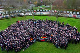 The Milton Keynes factory team of Red Bull Racing celebrate their 2021 title success, but the FIA have deemed the team spent beyond the sport’s budget cap