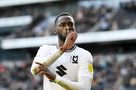 Mo Eisa made his return to action for MK Dons on  Tuesday after six months out following ankle surgery 