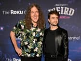 "Weird Al" Yankovic and Daniel Radcliffe attend US Premiere Of Weird: The Al Yankovic Story at Alamo Drafthouse Cinema Brooklyn