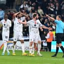 Dons conceded twice from set-pieces against Derby County. Set-pieces have been their Achilles' Heel all season