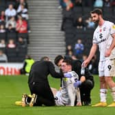 Louie Barry was substituted at half-time after suffering a concussion during the first-half against Derby County. The Aston Villa loanee had scored his first goal for the club just minutes earlier