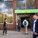 People walk near the Job Centre in Westminster.