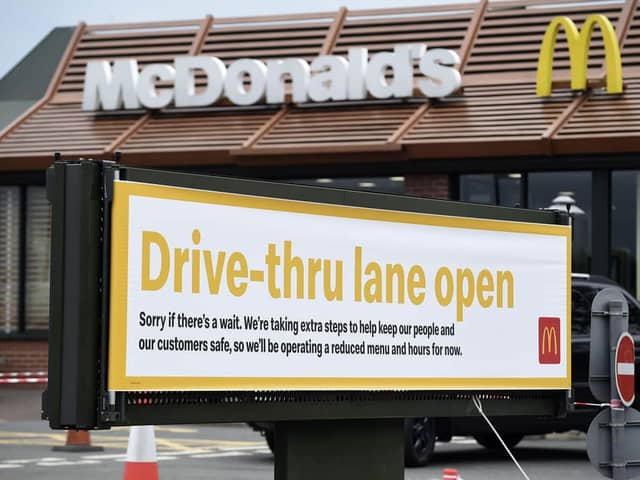 Stricter drive-thru rules in McDonald’s could be introduced in a bid to stop littering - by printing number plates of cars on the bags. Picture by Lisa Ferguson