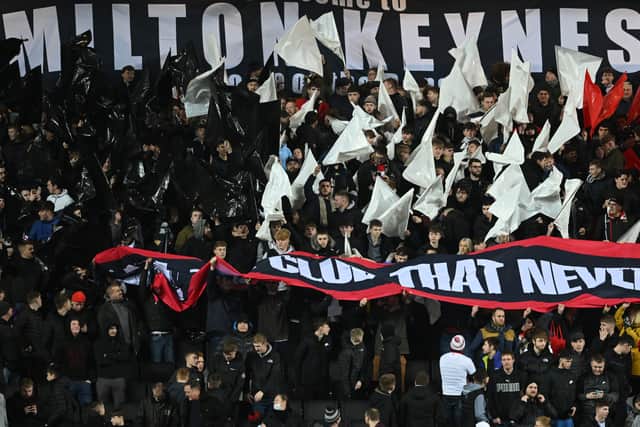 Dons fans haven’t had a lot to cheer about at Stadium MK this season