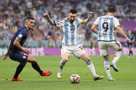 Messi and Alvarez for Argentina at Lusail Stadium in semi-final