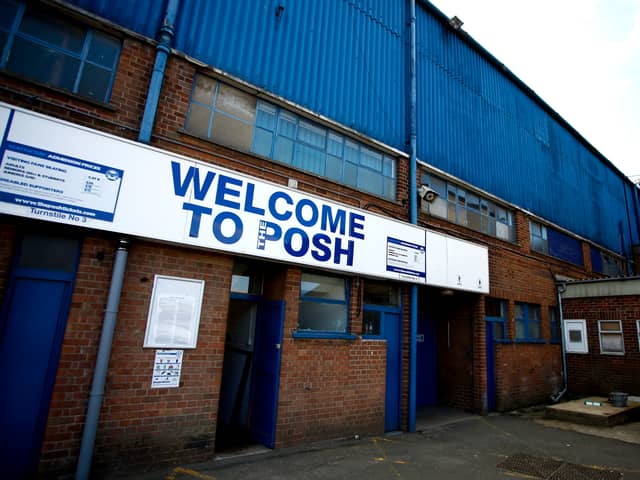 London Road Stadium, home of Peterborough United