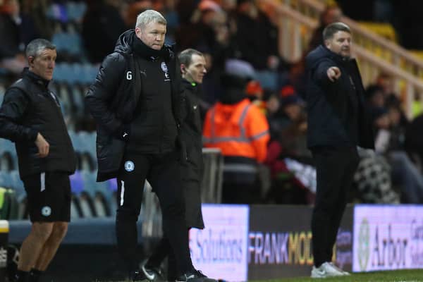 Grant McCann on the sidelines during Peterborough’s win over MK Dons