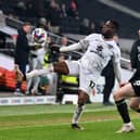 Jonathan Leko made his MK Dons home debut on Tuesday night against Shrewsbury Town 