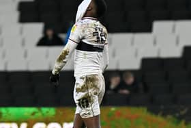 Mo Eisa missed three excellent chances to find the back of the net for MK Dons against Exeter City on Saturday
