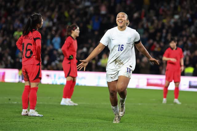 Lauren James made it 4-0 with a well-deserved first goal for England in the second half