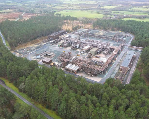  A general view of The Wytch Farm oil production centre, on March 27, 2023 in Poole, England