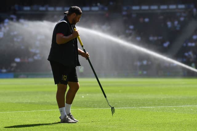 Currently, MK Dons’ water supplier tracks the amount of water being used on the pitch to identify potential savings