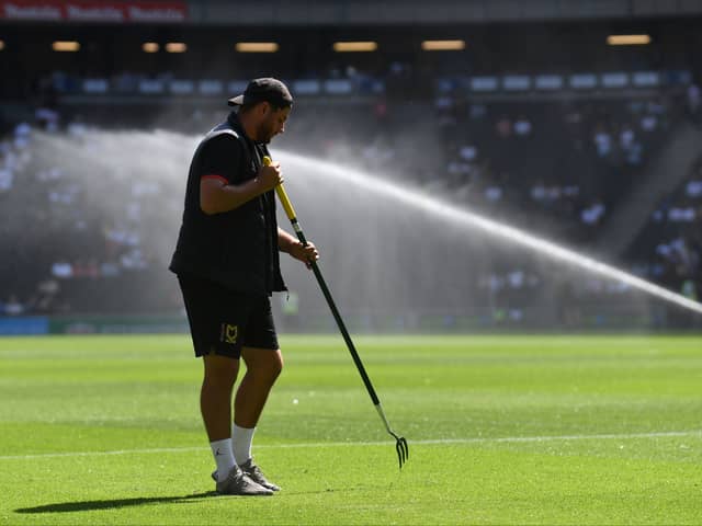 Currently, MK Dons’ water supplier tracks the amount of water being used on the pitch to identify potential savings