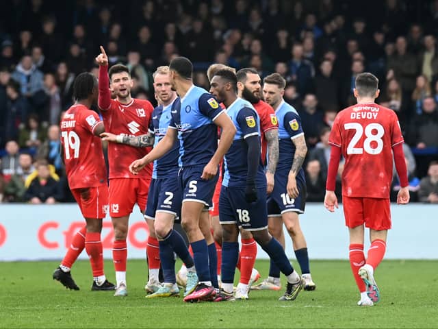 The battle between MK Dons and Wycombe was a feisty one at times on Saturday
