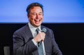 Elon Musk addressing guests at the Offshore Northern Seas 2022 (ONS) meeting in Stavanger, Norway on 29 August 2022 (Photo: CARINA JOHANSEN/NTB/AFP via Getty Images)