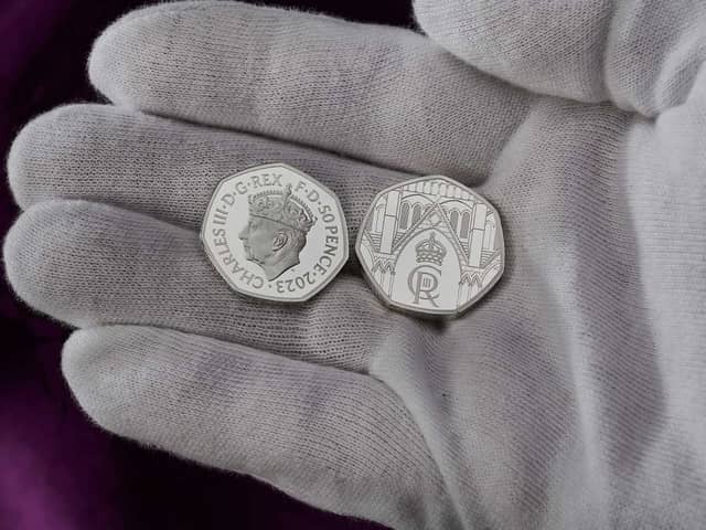 The 50p coin showing King Charles III in a crown (Photo: Royal Mint) 