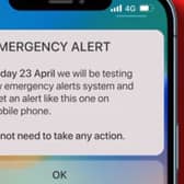 An emergency alert will be sent across UK on 23 April. Picture: Cabinet Office