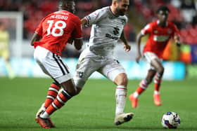 Bradley Johnson scored a brilliant free-kick at The Valley in Dons’ 2-0 win over Charlton back in October