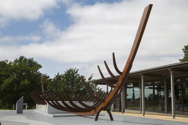 A sculpture of the Anglo-Saxon ship (photo: National Trust Images Phil Morley)
