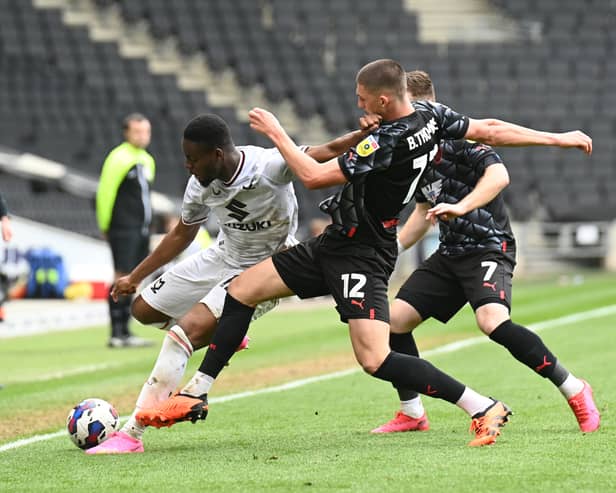 Barnsley boss Michael Duff was not pleased with his side’s performance against MK Dons