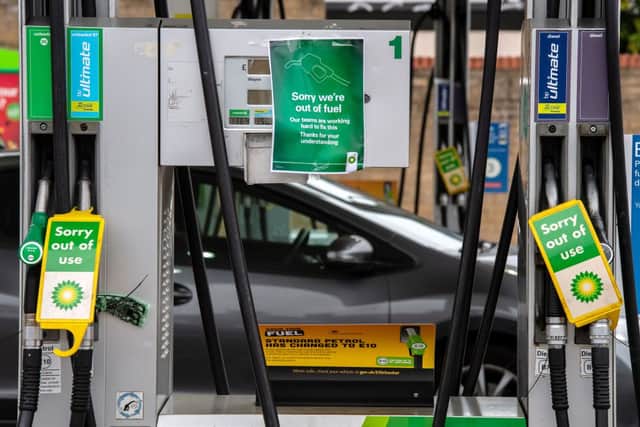 BP has said around 20 of its 1,200 petrol forecourts were closed due to a lack of available fuel (Photo: Getty Images)