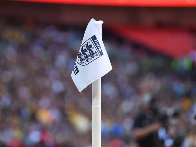 Corner flag at Wembley Stadium