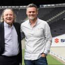 Pete Winkelman with MK Dons head coach Graham Alexander