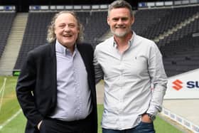 Pete Winkelman with MK Dons head coach Graham Alexander