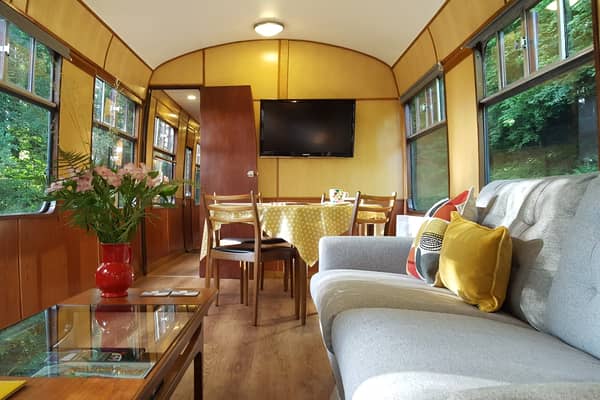 Railway station radically revamped & transformed into 1960s vintage retreat - in pictures