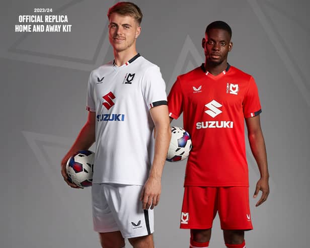 Jack Tucker and Jonathan Leko model the new 2023/24 kit