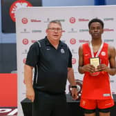 Emmanuel Onwuneme was voted MVP of the U13s game as he helped the South team to victory. Pic: Basketball England