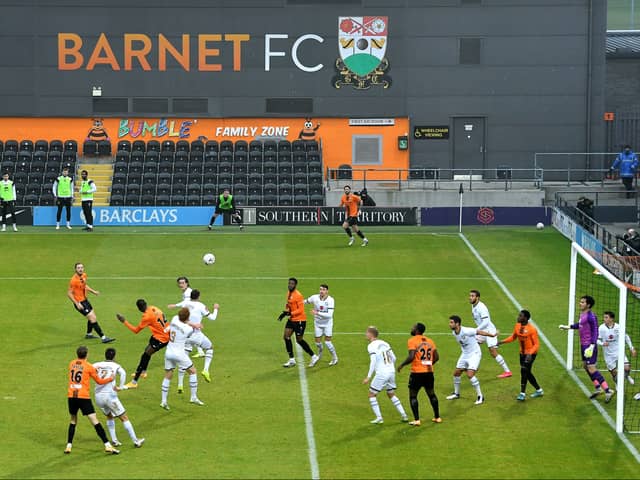 MK Dons played Barnet at The Hive back in 2020. Pic: Getty Images