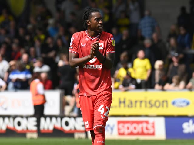 Paris Maghoma, who played for Dons in the second-half of last season, has joined Bolton Wanderers on loan from Brentford. Pic: Jane Russell