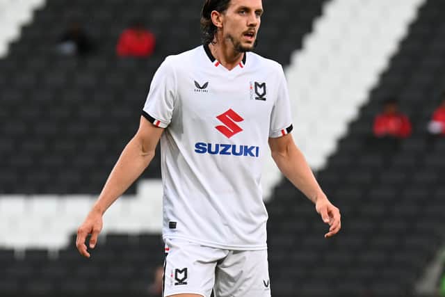 Williams fills the holding midfielder role for MK Dons. Pic: Jane Russell