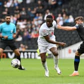 Jonathan Leko was frustrated at being substituted midway through the second-half but Graham Alexander was glad to see his frontman annoyed by the decision. Pic: Jane Russell