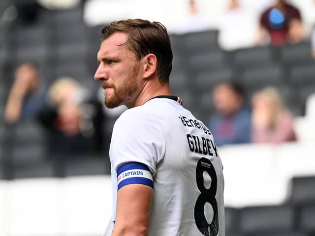 Alex Gilbey has been wearing the captain’s armband in the absence of Dean Lewington so far this season. Pic: Jane Russell