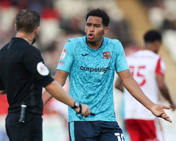 Exeter City striker Sam Nombe has been attracting attention. Pic: Getty