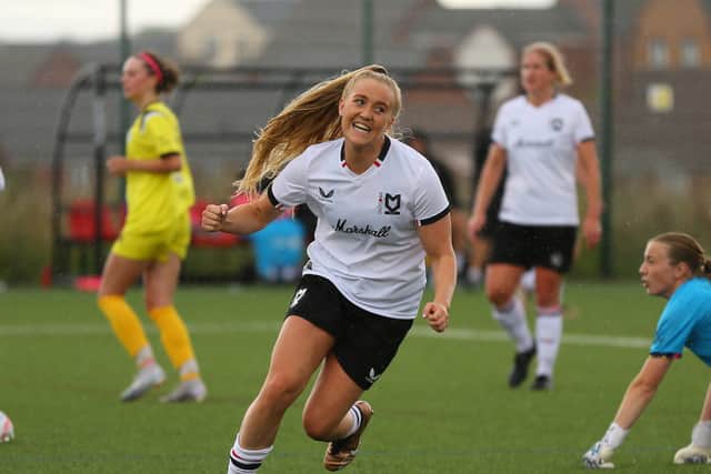 New signing Lily  Dolling opened her MK Dons account against Selsey. Pic: CTF Photography 