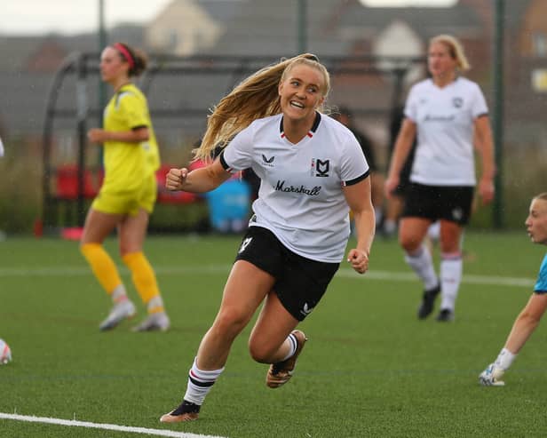 New signing Lily  Dolling opened her MK Dons account against Selsey. Pic: CTF Photography 