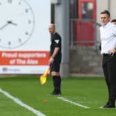 Graham Alexander cut a frustrated figure during his side’s second-half collapse against Crewe. Pic: Liam Ford/AHPIX LTD