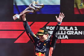Max Verstappen celebrates his win at the Italian Grand Prix
