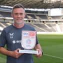 Graham Alexander with his Manager of the Month trophy