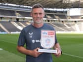 Graham Alexander with his Manager of the Month trophy