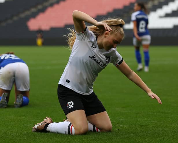 MK Dons Women were beaten by Ipswich Town on Sunday. Pic: CTF Photography