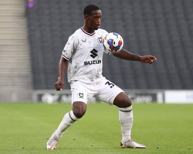 Edward “Junior” Gyamfi has joined Watford’s academy. Pic: MK Dons