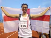 Ayesha Jones celebrates her Commonwealth Games win in Trinidad and Tobago